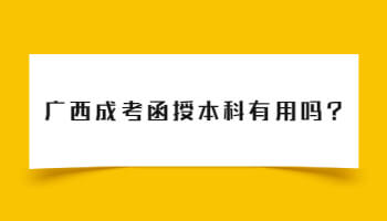 廣西成考函授本科有用嗎?