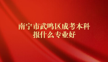 南寧市武鳴區(qū)成考本科報什么專業(yè)好