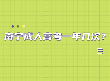 南寧成人高考一年幾次？