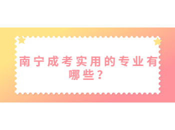 南寧成考實用的專業(yè)有哪些？