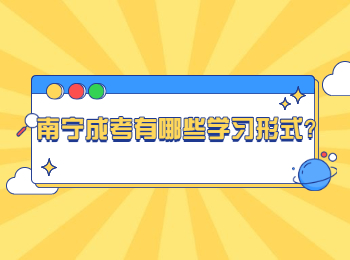南寧成考有哪些學習形式？